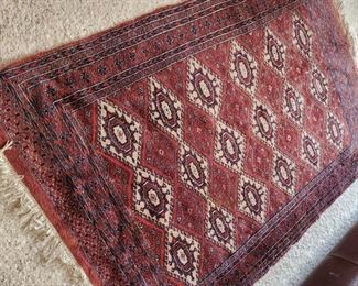 6'2'' x 4' 3'' including fringe. Bokhara Persian Carpet 