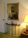 Drexel Foyer Cabinet & Gilt Mirror