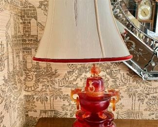 Vintage chinoiserie table lamp