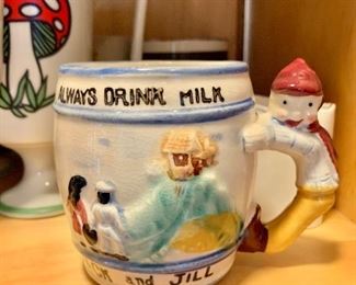 Vintage ALWAYS DRINK MILK Ceramic Children's Cup by Chase