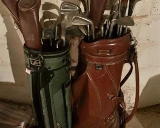 Golf clubs and bags 