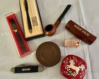 Pens, dice, pipe and more 