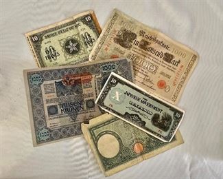Paper currency bills 