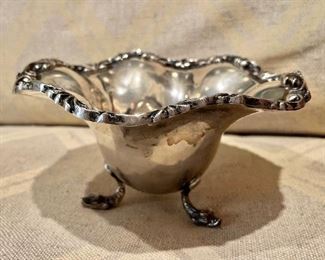 Mexico sterling silver fish footed bowl 