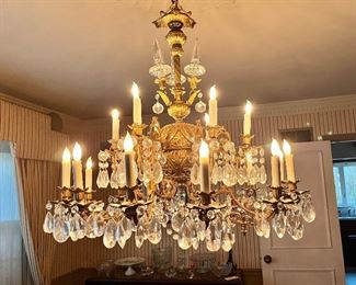 Vintage gilded chandelier
