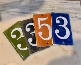 Vintage house numbers