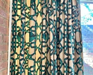 Very mod, mid century geometric curtains - 3 sets available