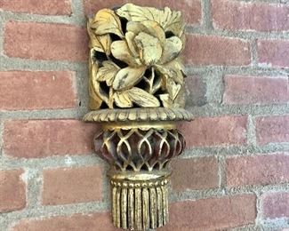 Gilt carved sconce - 2 available