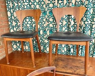 Set of 6 vintage "Peter" chairs in teak by Niels Koefoed for Koefoeds Hornslet, Denmark 1960s