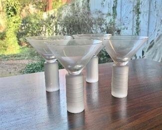 Mid century martini glasses 