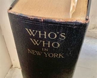 Vintage "Who's Who in New York" 1929