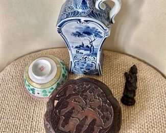 Delft pitcher, vintage items 