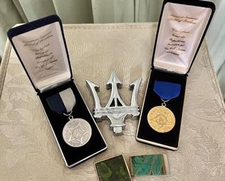 Medals, Maserati logo  , vintage items 