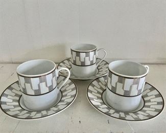 Tiffany & Co demitasse cup and saucer set of 8 