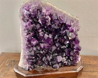 Amethyst geode on stand 