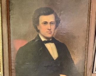 19th C portrait of a gentleman original art