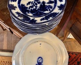 Vintage Wedgwood Flow Blue plates
