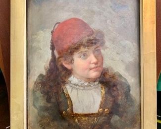 George H. Story signed portrait of a child 
