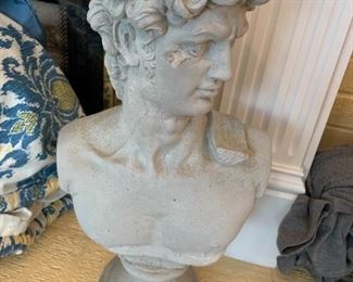 #16	Concrete Bust of Man - 20"  (as is eye)	 $30.00 
