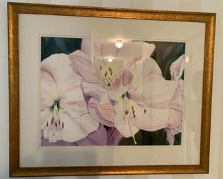 #18	Watercolor of Orchid by Anita Hoodless - Framed w/Glass - 42x34	 $200.00 
