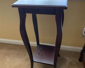 #30	Wood End Table w/Shelf - 12sqx28	 $30.00 

