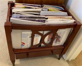 #34	Magazine Stand w/pull-out Bottom Drawer - 20x12.5x19	 $75.00 
