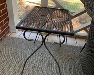 #42	Black Nesting Set of 3 Wrought Iron Side Table - 14.5x20.5.19 (taller one)	 $45.00 
