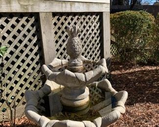 #81	4 pc Pineapple top Bird Bath - 45"Tall  You Move	 $150.00 
