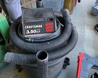 #102	Craftsman Shop  Vac  3.5HP Wet/Dry - 16 Gallon	 $35.00 
