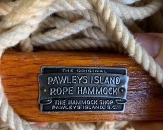 #104	Rope Hammock- Pawley's Island - The Hammock Shop - over 6'	 $30.00 

