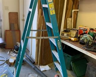 #110	Werner Blue Fiberglass Ladder 6ft tall	 $45.00 
