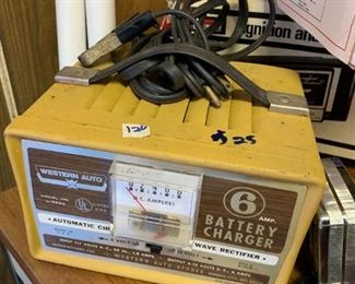 #120	Western Auto 6 Amp Battery Charger	 $25.00 
