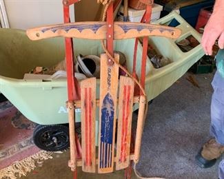 #131	Gladding Vintage Metal/Wood Sled	 $20.00 
