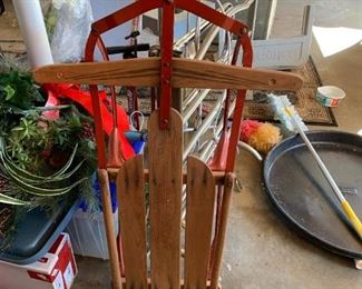 #132	Vintage Wood/Metal Sled	 $20.00 
