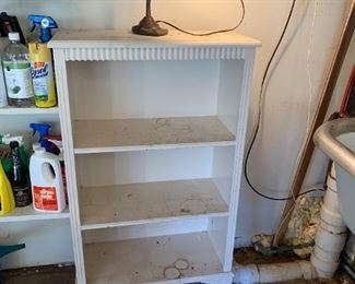 #137	Wood White Painted 3 Shelf Bookcase - 25x12x43	 $40.00 
