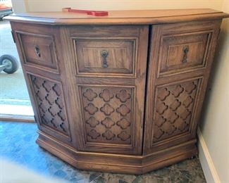 #139	Laminate 2 door Half Moon Cabinet - 38x13x30	 $35.00 
