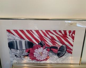 #144	Original Watercolor "Silver & Stripes No. 4)" by Anita Hoodless	 $350.00 
