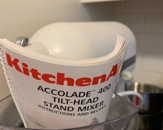 #175	Kitchen aid 400 white mixer with plastic edge 	 $150.00 
