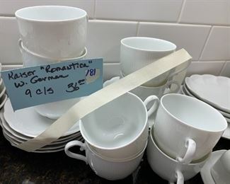 #181	Kaiser  Romantiion W. Germany 9 cup and saucer 	 $36.00 
