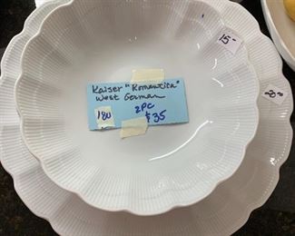 #180	Kasiser Romantion W. Germany bowl and tray round 	 $35.00 
