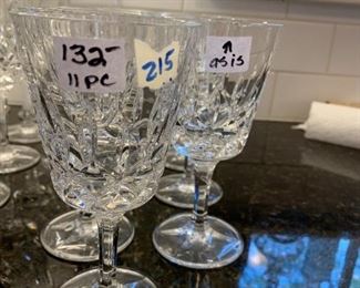 #215	6x 3 Gorham wine glasses set of 11 (1 glass as is )	 $132.00 
