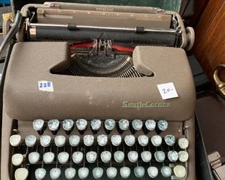 #228	smith Corona typewriter in case 	 $20.00 
