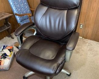 #240	True  Wellness executive brown vinyl chair 	 $75.00 
