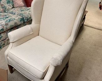 #249	white wing back chair 	 $35.00 
