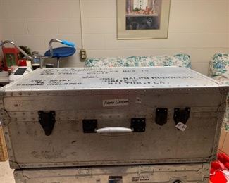 #253	US army metal silver army trunk as is not tray 31x17x`12	 $100.00 
#254	US army metal silver army trunk wood tray leather side strapes  30x17x14	 $200.00 - Sold
#255	US Army metal silver army trunk with metal tray  iron side handles 31x17x13	 $200.00 
