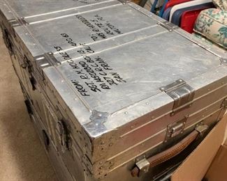 #253	US army metal silver army trunk as is not tray 31x17x`12	 $100.00 
#254	US army metal silver army trunk wood tray leather side strapes  30x17x14	 $200.00 - sold
#255	US Army metal silver army trunk with metal tray  iron side handles 31x17x13	 $200.00 
