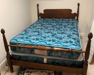 #258	full sized four post bed with mattress	$175.00 
