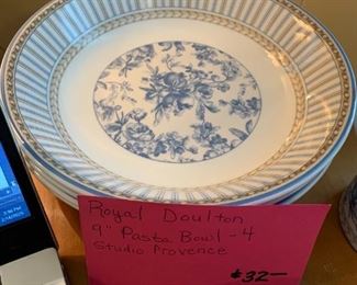 #293	Royal Doulton 9" pasta bowl set of 6 studio Provence 	 $32.00 
