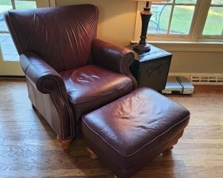 $275. 37"h x 37"w x 34"d, ottoman: 16"h x 27"w x 18"d