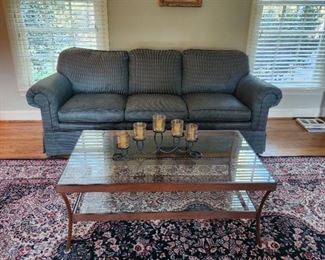 $250 (cocktail table). couch: 33"h x 88"w x 34"d, coffee table: 18"h x 46"w x 28"d